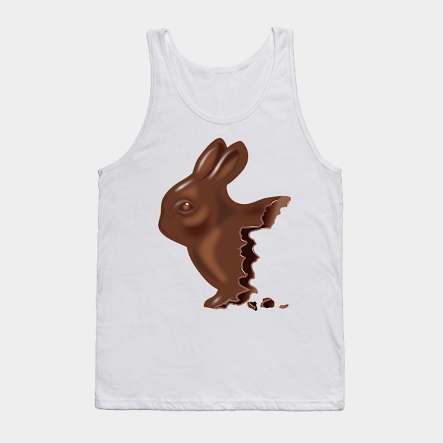 half eaten chocolate Easter bunny Tank Top by Kisho